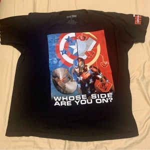 Men’s comfortable 100% Cotton Marvel T-Shirt Captain America Civil War